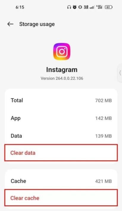 Clear Instagram Cache