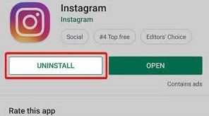 Reinstall the Instagram App