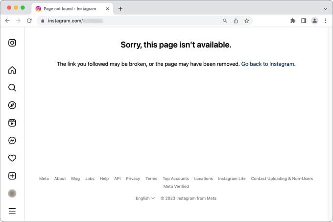 Sorry, this page isn't available instagram