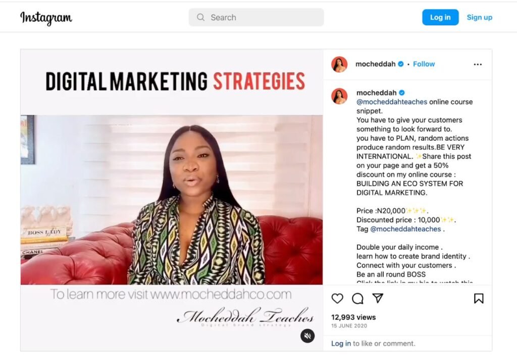 online courses sell through social media