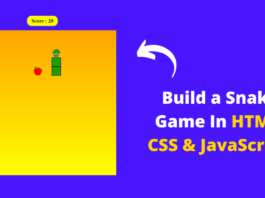 Build a Snake Game In HTML, CSS & JavaScript