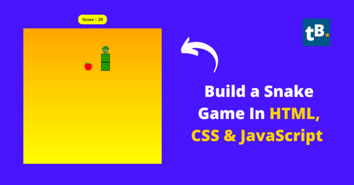 Build a Snake Game In HTML, CSS & JavaScript