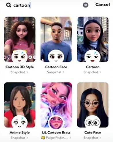 How to Send a Snap with the Cartoon Face Lens on Snapchat